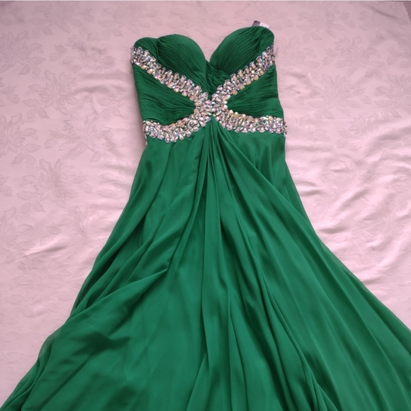 Aurora Borealis Bejewelled crystals sequins bustier corset Tony Bowls Flowy - Picture 1 of 13